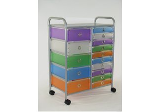 Large 15 Drawer Rolling Storage