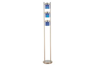 3-Light Adjustable Floor Lamp - Blue