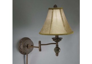 Swing Arm Plug in Lamp with Golden  Bronze finish