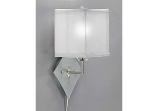 Pin up Plug in Lamp with Brushed Nickel finish
