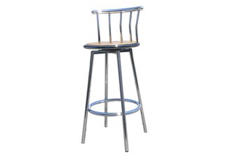 Set of 2 Swivel Barstools - Chrome