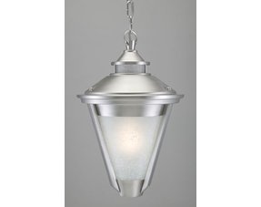 Outdoor light fixture hanging lantern brushed nickel finish frosted glass