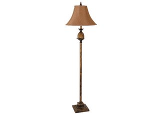 Pineapple Floor Lamp - Antique Gold