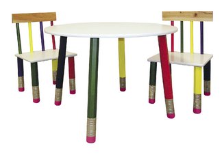 Kids Table 3-pc. Set - White Table