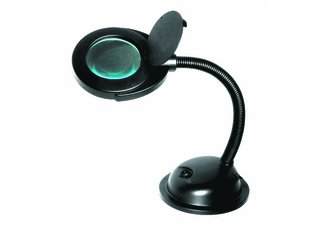 Magnifier Desk Lamp - Black