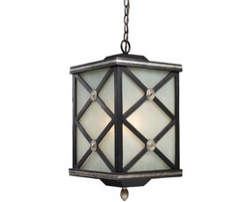 1 Light Outdoor Pendant In Matte Black