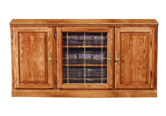 Traditional Oak TV Console 56w x 30h x 21d