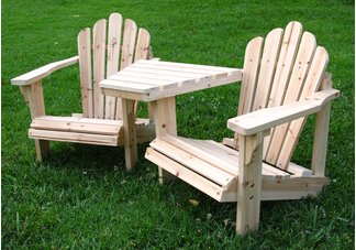 Kids Natural Adirondack Set