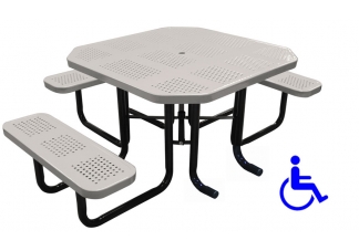 picnic tables, octagonal picnic tables
