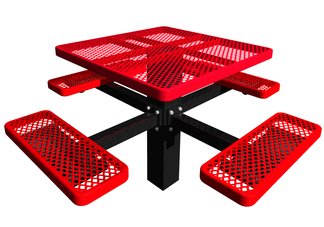 picnic table, commercial picnic table, single post table, single post picnic table