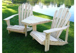 Classic Natural Adirondack Set