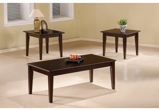 3pc Cherry Finish Occasional Table Group