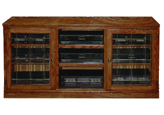 Traditional Oak TV Console 62w x 30h x 21d