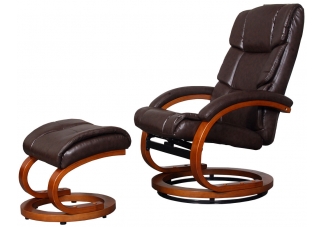 Maddock Leather Recliner & Ottoman