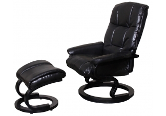 Alexander Leather Recliner & Ottoman