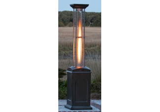 Mocha Finish Square Flame Heater