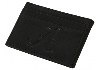 Alabama Black Leather Flip Clip Wallet