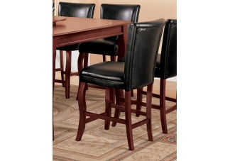 Black Upholstered 24" Counter Height Stool