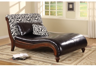 Zebra Animal Print Chaise Lounge