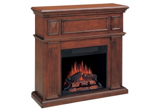 Mahogany Wall Mantel Electric Fireplace
