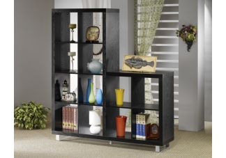 Asymmetrical Cube Bookcase in Black