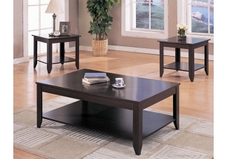 3 Piece Occasional Table Set with Shelves