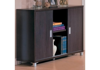 Contemporary Storage Credenza with Sliding Doors
