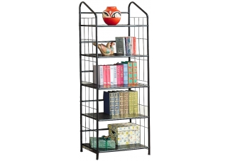 Casual Black Metal Bookcase