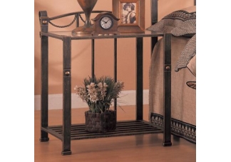Whittier Casual Iron Nightstand