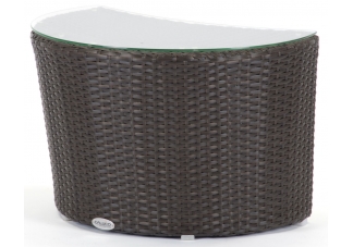Moon Wicker End Table