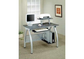 Silver Metal Computer Desk