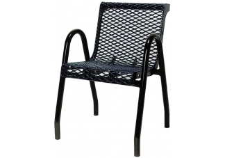 Commercial Park 18" Contour Food Court Chair- Portable, Diamond, Black