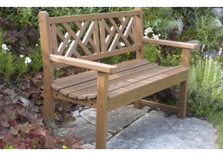 Chippendale Teak Bench