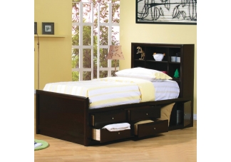 Bookcase Bed in Cappuccino
