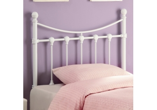 Twin White Metal Headboard