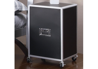LeClair Black Storage Box on Wheels