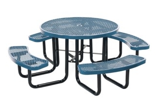 Expanded Metal Round Picnic Table