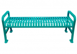 backless diamond pattern bench