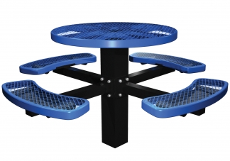 round post picnic table