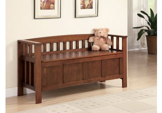 Wood Storage Bench