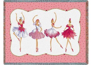 Four Ballerinas Mini Throw