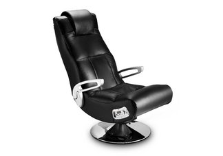 Black X-Pedestal Wireless Game Chair