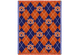 Auburn Univ Plaid Throw