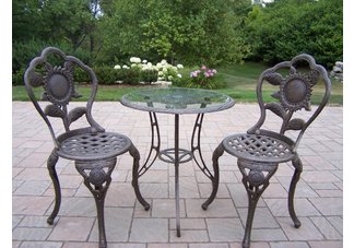 Sunflower Bistro Set Antique Bronze