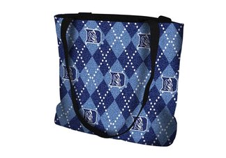 Duke Univ Plaid Tote Bag