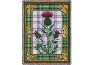 Flowering Thistle Tapestry Throw