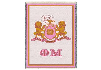 Phi Mu Pink Throw
