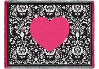 Damask Hearts Throw