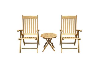 Adjustable Arm Chair & Table set - Mahogany ( Outdoor Use )