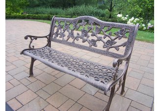 English Rose Bench Antique Bronze